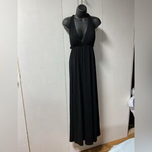 knee length dresses for ladies Secret Sweetheart Neckline Split Maxi Dress Black Selfie Leslie